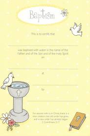 Baptism Certificate (Child)