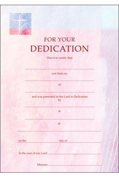 Dedication Certificates