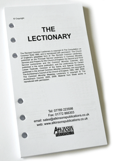 Parson's Pocket Book Loose Leaf Lectionary 2017