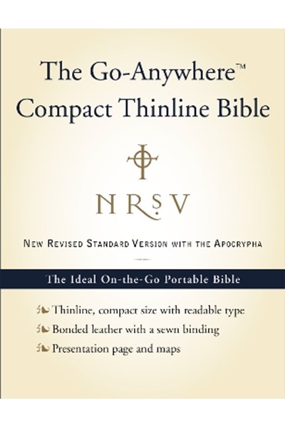 NRSV, The Go-Anywhere Compact Thinline Bible with the Apocrypha, Bonded Leather, Navy