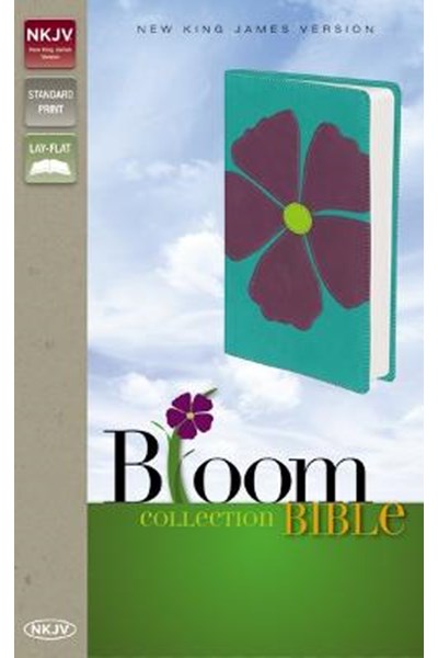 NKJV, Bloom Collection Bible, Leathersoft, Purple, Red Letter Edition