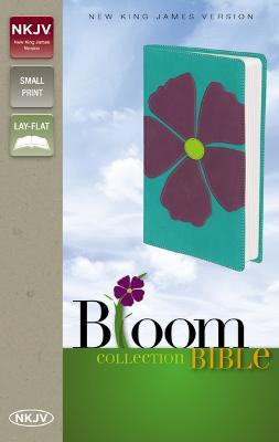 NKJV, Bloom Collection Bible, Compact, Leathersoft, Purple/Turquoise, Red Letter Edition