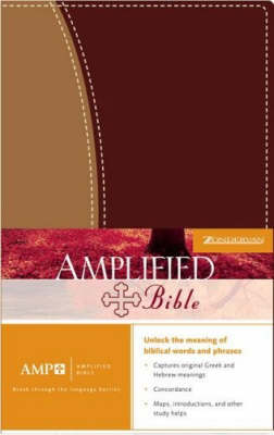 Bible Amplified Duo-tone Burgundy/tan