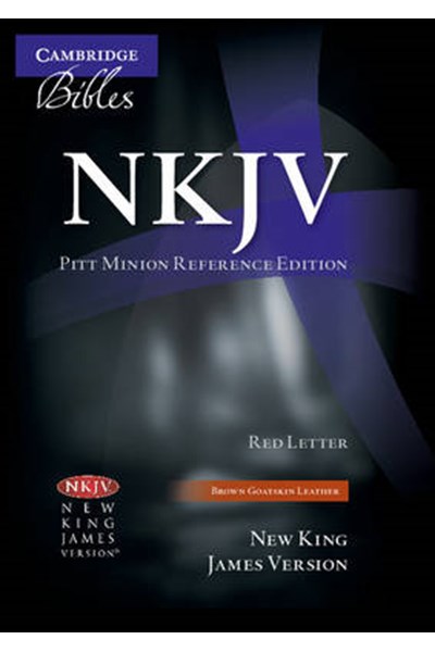 NKJV Pitt Minion Reference Edition NK446XR Brown Goatskin Leather