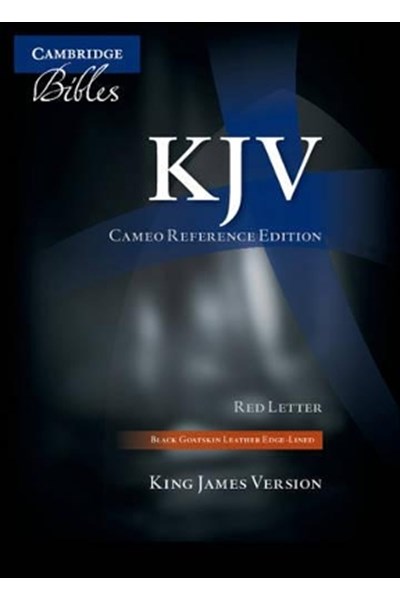 KJV Cameo Reference Edition KJ456:XRE Black Goatskin Leather