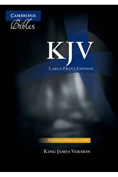 KJV Large Print Text Bible, Black French Morocco Leather KJ653:T