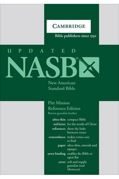 NASB Pitt Minion Reference Edition NS446XR Brown Goatskin Leather