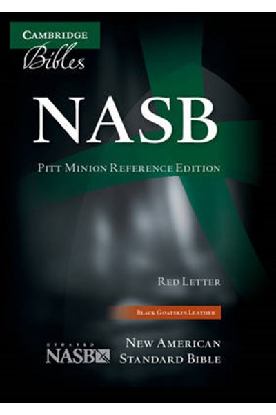 NASB Pitt Minion Reference Bible, Black Goatskin Leather, Red Letter Text NS446:XR