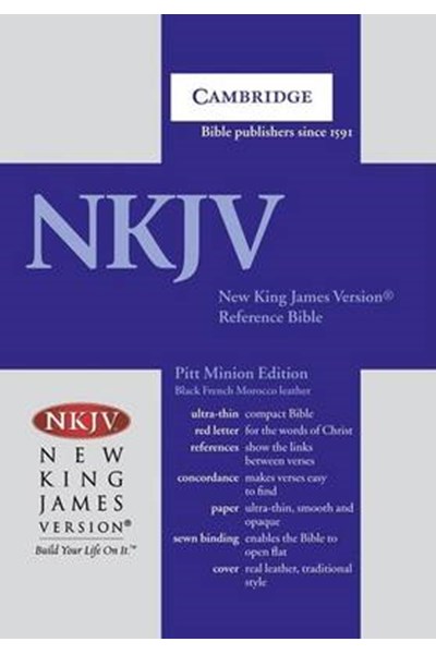 NKJV Pitt Minion Reference Edition NK446:XR Black Goatskin Leather