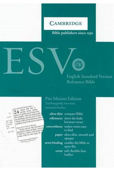 ESV Pitt Minion Reference Edition ES442:X Tan Imitation Leather