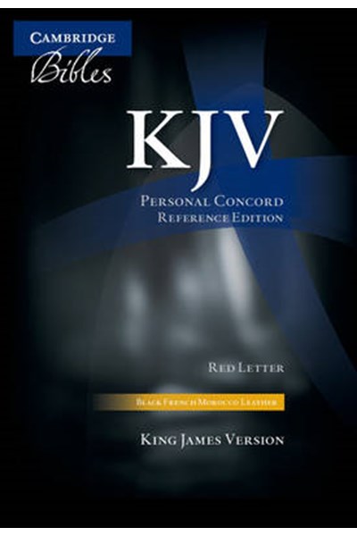 KJV Personal Concord Reference Edition KJ463:XRI Black French Morocco Leather, Thumb Indexed