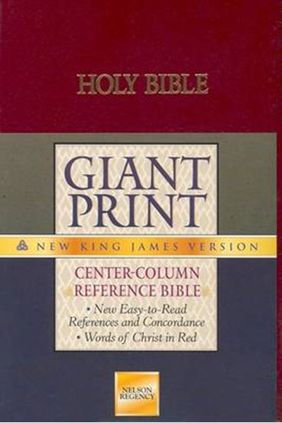 Budget Holy Bible: New King James Version Giant Print (Burgundy)