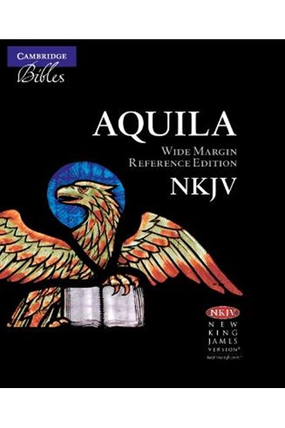 NKJV Wide Margin Reference Bible, Black Calfsplit Leather, Red Letter Text NK744:XRM