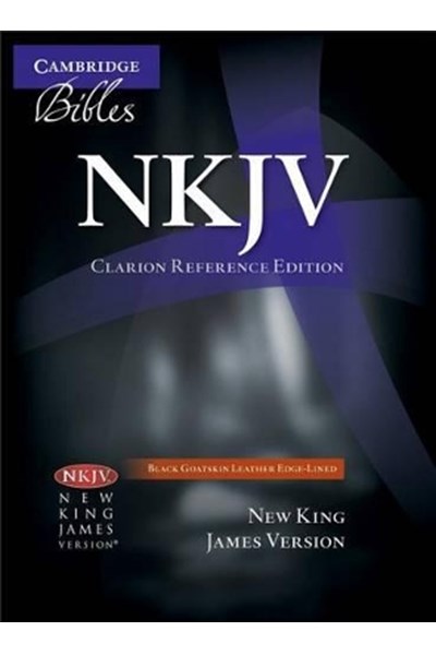 NKJV Clarion Reference Bible NK486:XE Black Goatskin Leather
