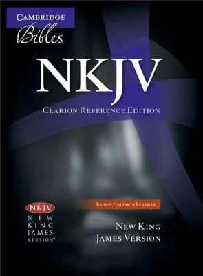 NKJV Clarion Reference Bible NK485:X Brown Calfskin Leather