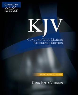 KJV Concord Wide Margin Reference Bible, Black Calfsplit Leather KJ764:XM