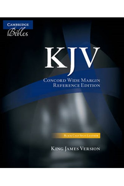 KJV Concord Wide Margin Reference Bible, Black Calfsplit Leather KJ764:XM