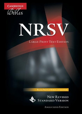 NRSV Large-Print Text Bible, Black French Morocco Leather, NR693:T