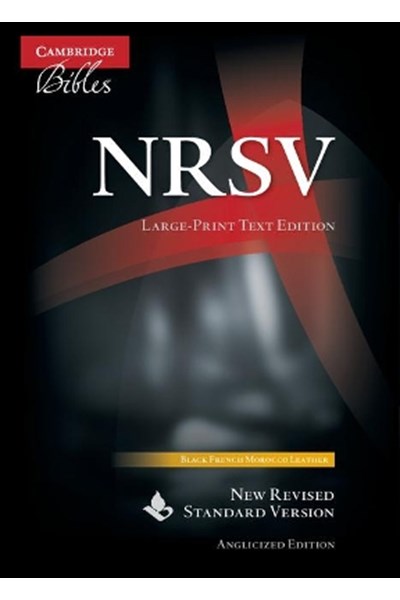 NRSV Large-Print Text Bible, Black French Morocco Leather, NR693:T