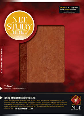 NLT STUDY BIBLE TU TONE BROWN TAN