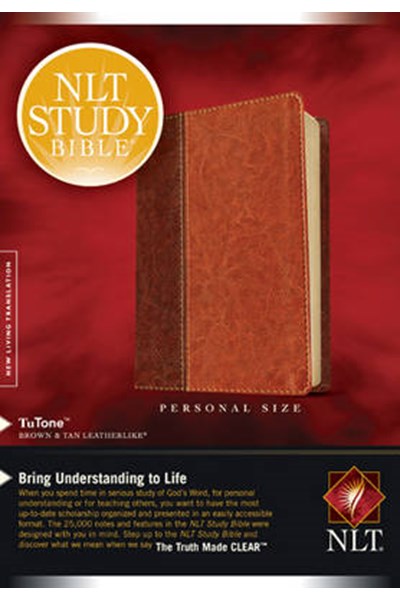 NLT Bible: Study Edition Personal Size (Brown/Tan imitation leather)