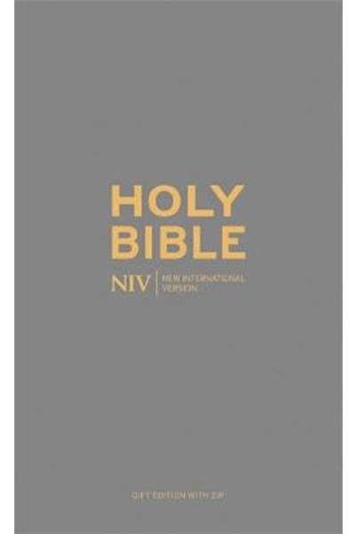 NIV Pocket Charcoal Soft-tone Bible with Zip