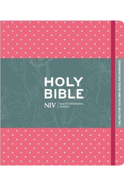 NIV Pink Polka Dot Journalling Bible with Unlined Margins