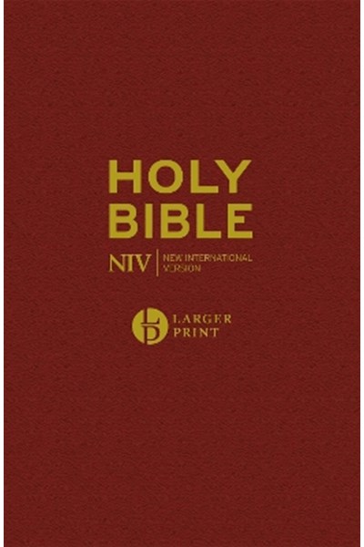 NIV Larger Print Burgundy Hardback Bible