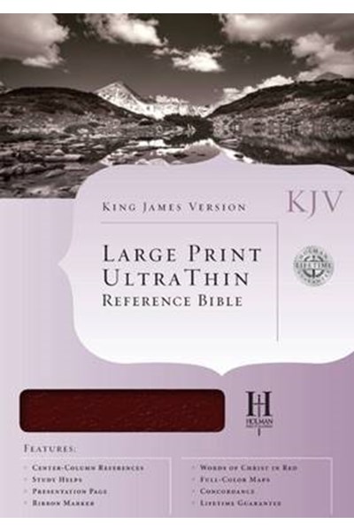 Bible Kjv U/thin Large Print Reference Burgundy
