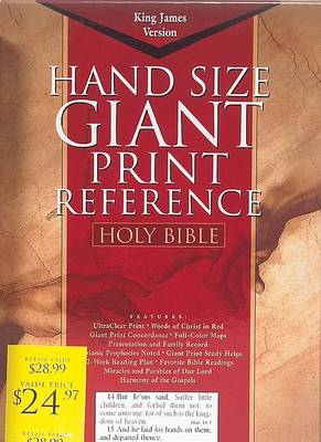 Bible Kjv Giant Print Reference Burgundy Imm