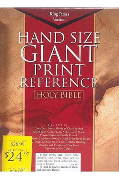 Bible Kjv Giant Print Reference Burgundy Imm