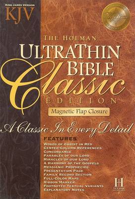 Bible Kjv U/Thin Class Blk Magnetic Closure