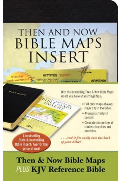 Then & Now Bible Maps Insert and KJV Bible Bundle