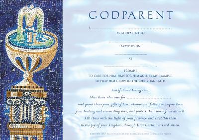 Godparent Certificates Boy Traditional