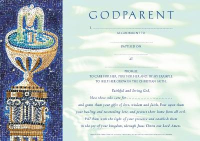Godparent Certificates Girl Traditional
