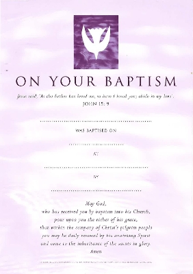 Baptism Certificates Contemporary