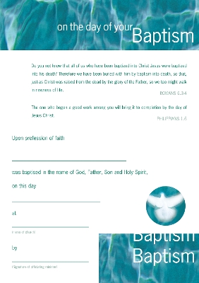 Adult Baptism Certificates