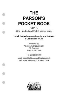 Parson's Pocket Book Loose Leaf Diary 2018 A5 size